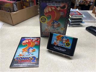 SONIC THE HEDGEHOG 2 (SEGA GENESIS) CIB - CLEANED & POLISHED - NICE!